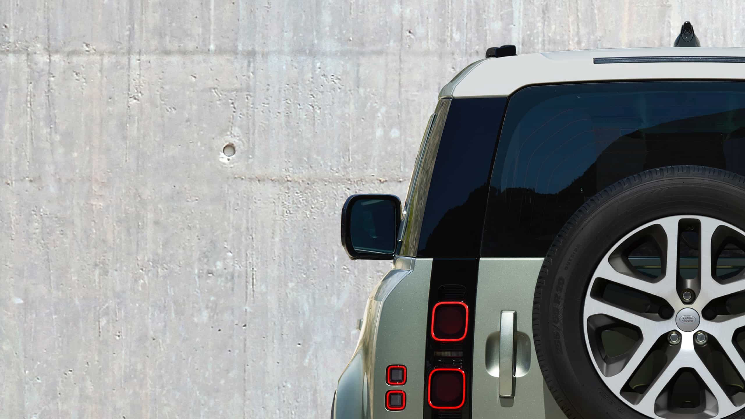Rear view of defender