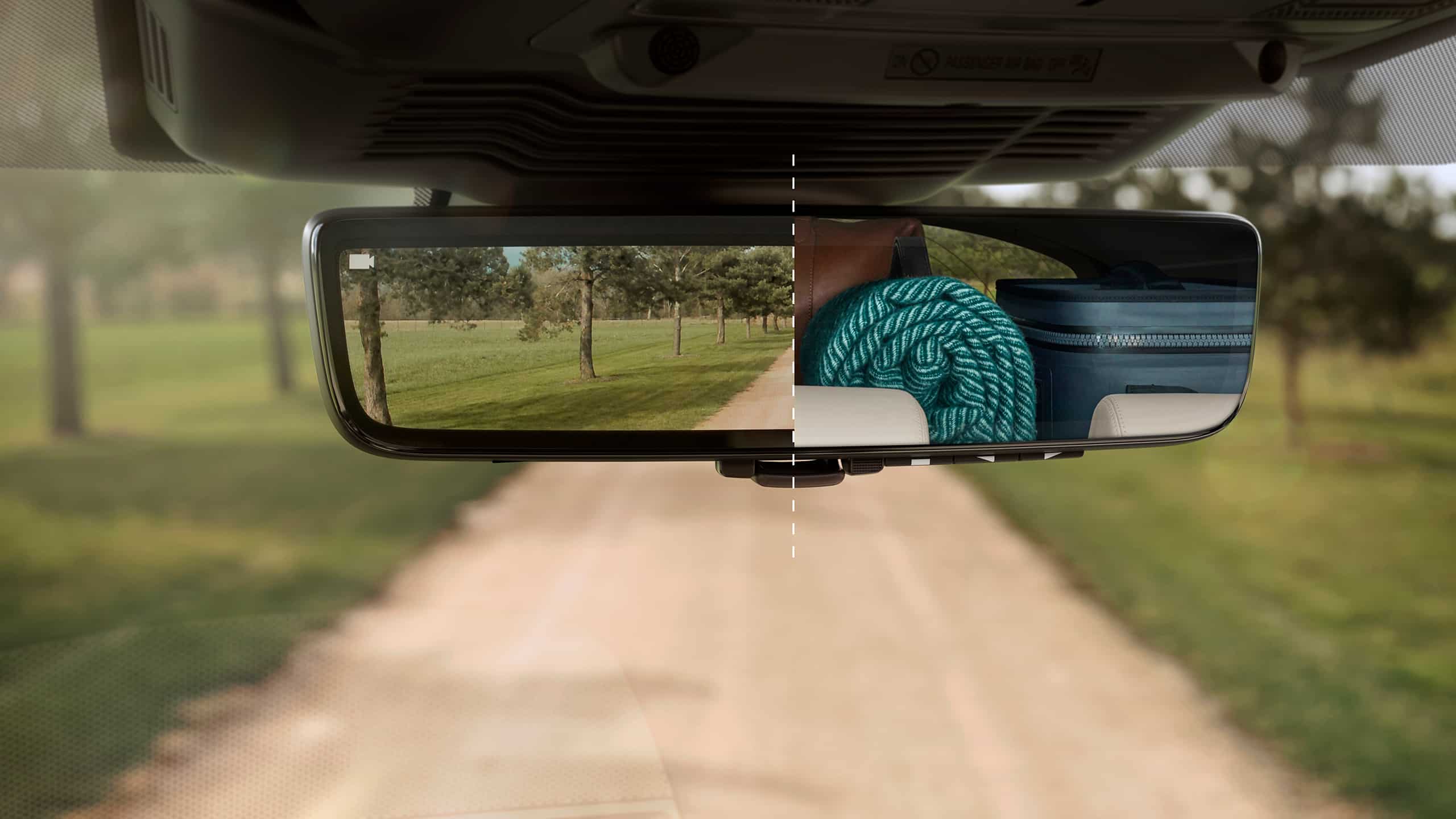 View of Discovery sport interior mirror