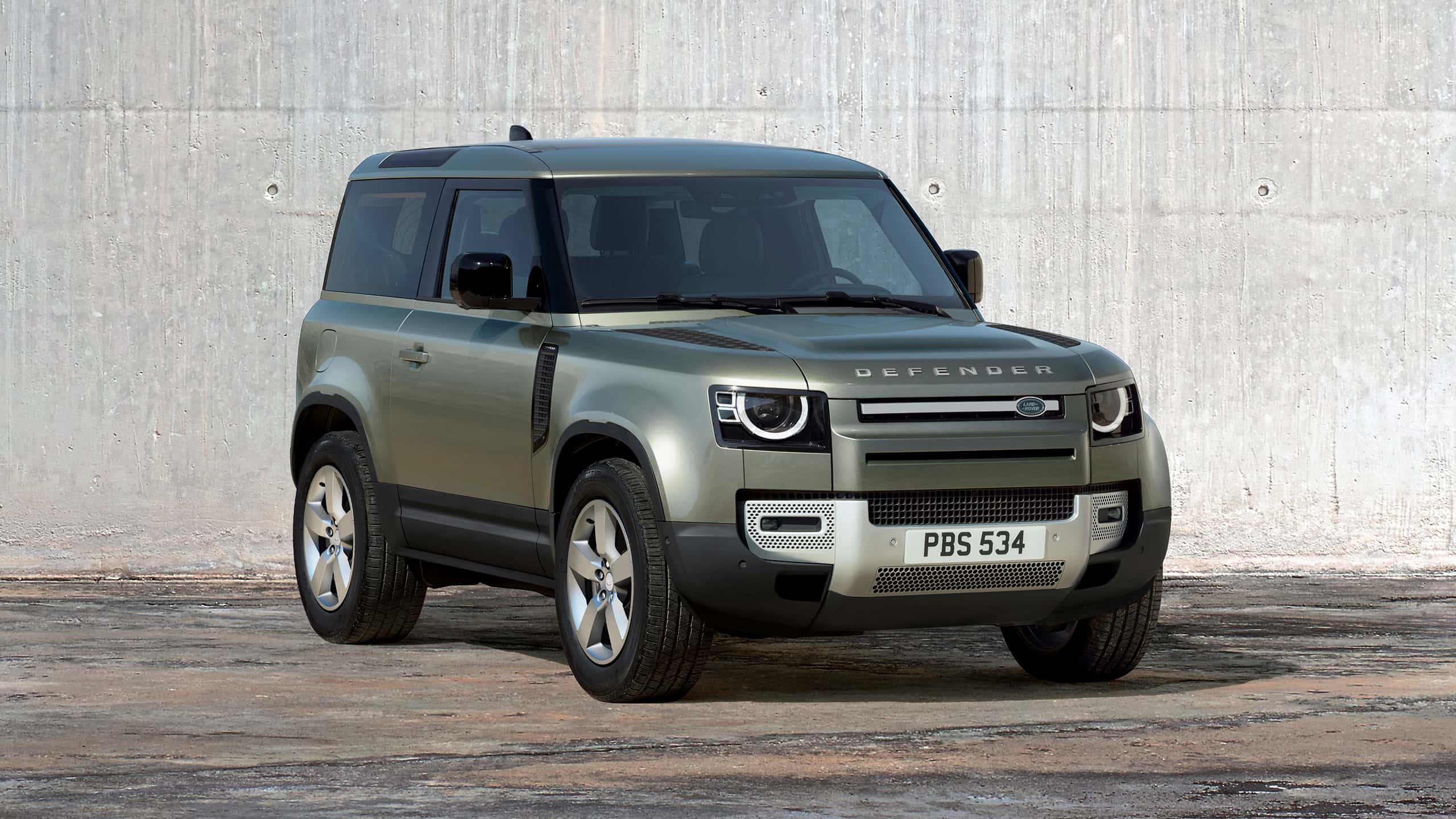 Parked Defender during the launch