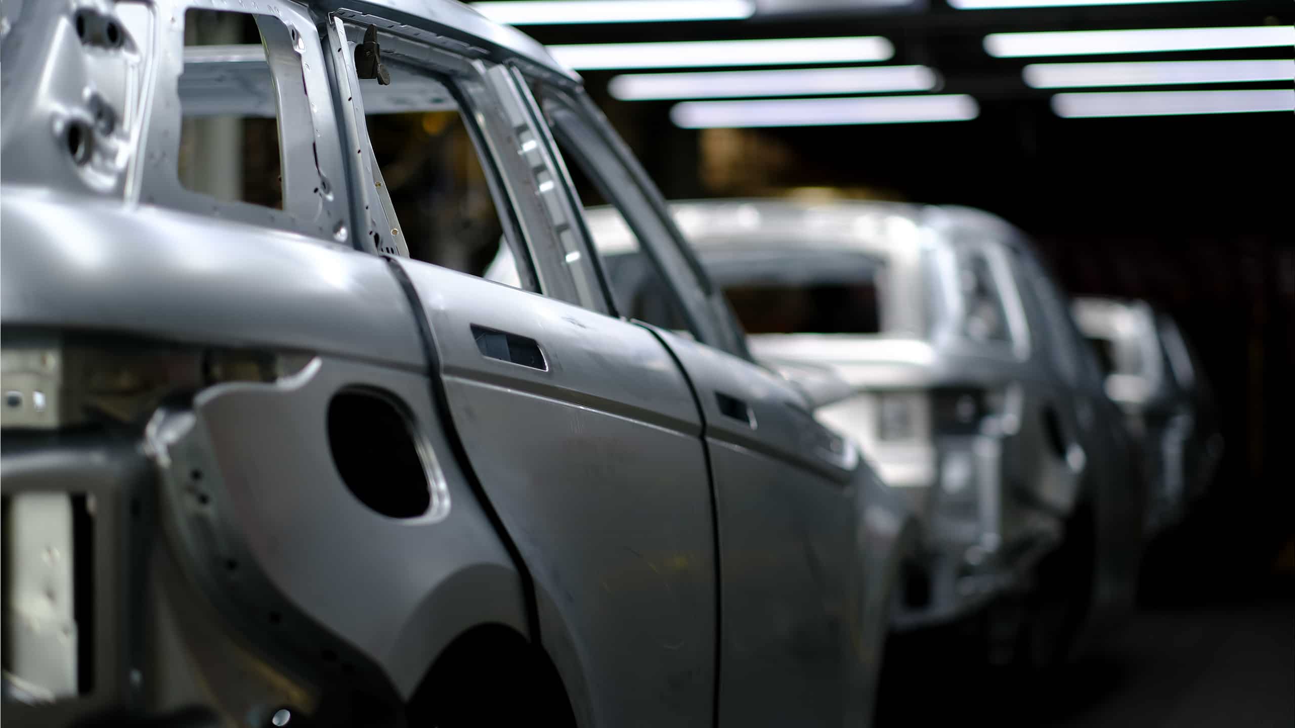 Range Rover in workshop